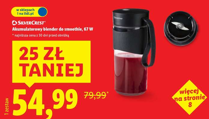 SilverCrest Akumulatorowy blender do smoothie, 67 W