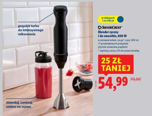 SilverCrest Blender ręczny i do smoothie, 600 W