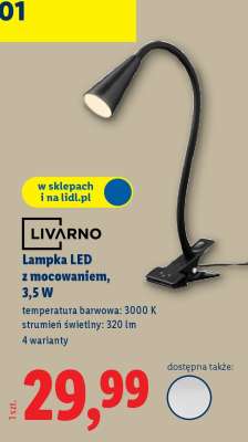 Lampka LED z mocowaniem, 3,5 W