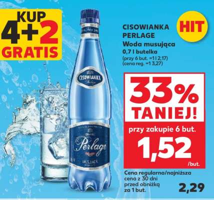 CISOWIANKA PERLAGE Woda musująca 0,7 l butelka