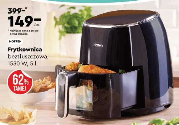 Frytkownica beztłuszczowa, 1550 W, 5 l