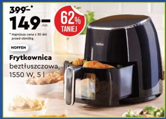 Frytkownica beztłuszczowa, 1550 W, 5 l