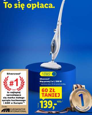 SilverCrest Mop parowy 2 w 1, 1500 W