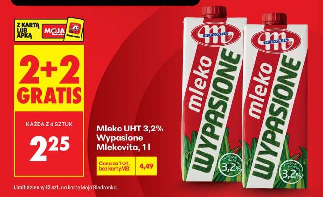 Mleko UHT 3,2 Wypasione Mlekovita 1l