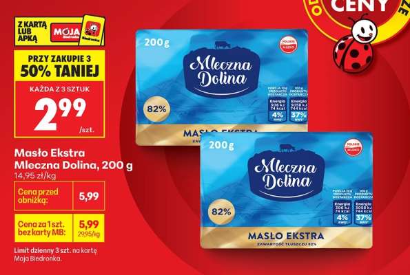 Masło Ekstra Mleczna Dolina 200 g