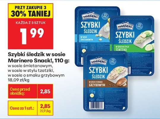 Szybki śledzik w sosie Marinero Snack, 110 g