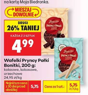 Wafelki Pryncy Pałki Bonitki, 200 g