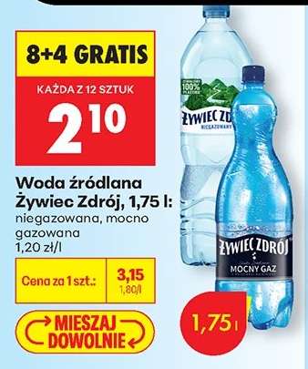 Woda źródlana Żywiec Zdrój, 1,75 l