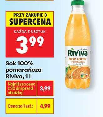Sok 100% pomarańcza Riviva, 1l