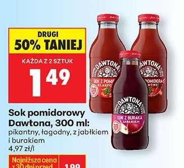 Sok pomidorowy Dawtona, 300 ml