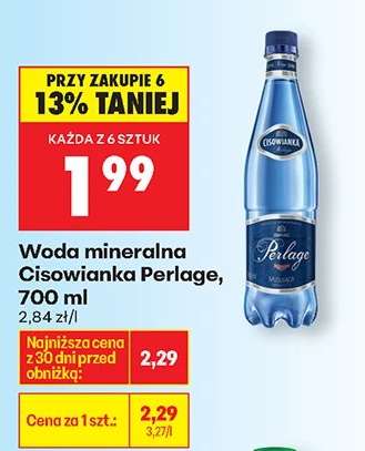 Woda mineralna Cisowianka Perlage 700 ml
