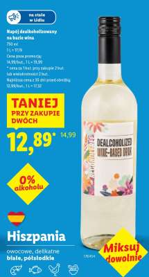 Napój dealkoholizowany na bazie wina