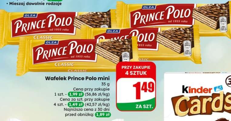 Wafelek Prince Polo mini