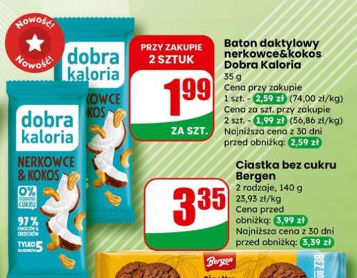 Baton daktylowy nerkowce&kokos Dobra Kaloria