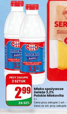 Mleko spożywcze świeże 3,2% Polskie Mlekovita