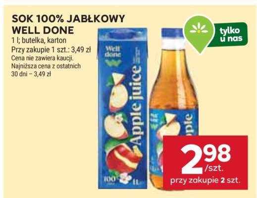 Sok 100% Jabłkowy Well Done