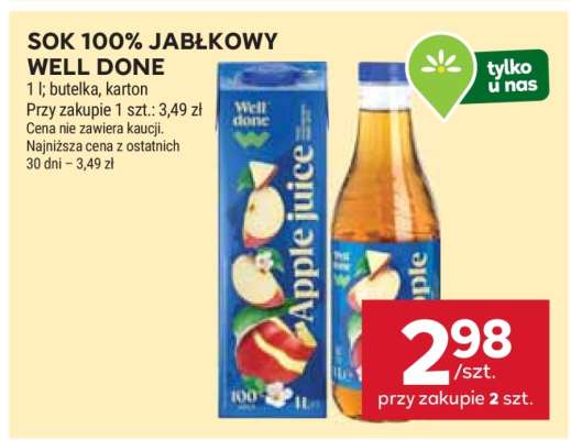 Sok 100% Jabłkowy Well Done