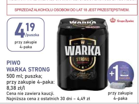 Piwo WARKA STRONG