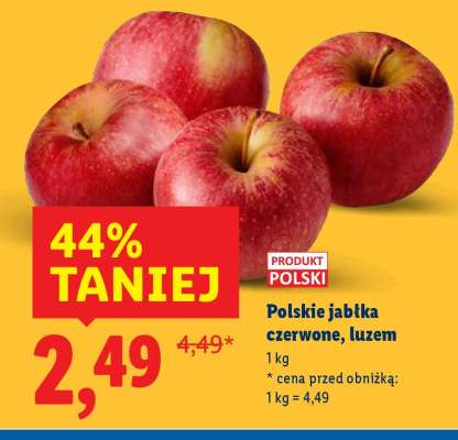 Polskie jabłka czerwone, luzem
