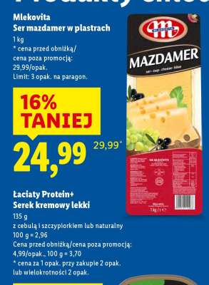 Mlekovita Ser mazdamer w plastrach