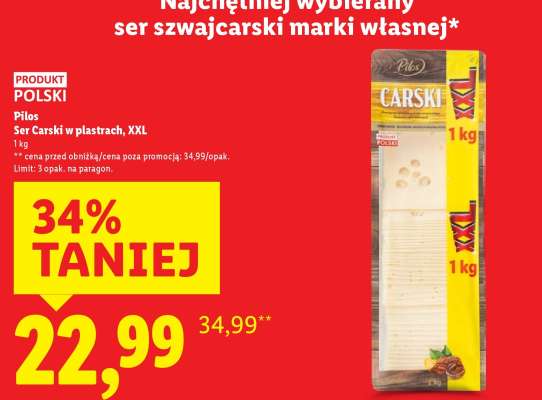 PILOS Ser Carski w plastrach, XXL