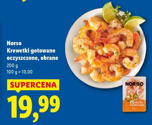 Norso Krewetki gotowane oczyszczone, obrane