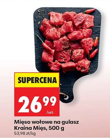 Mięso wołowe na gulasz Kraina Mięs 500 g