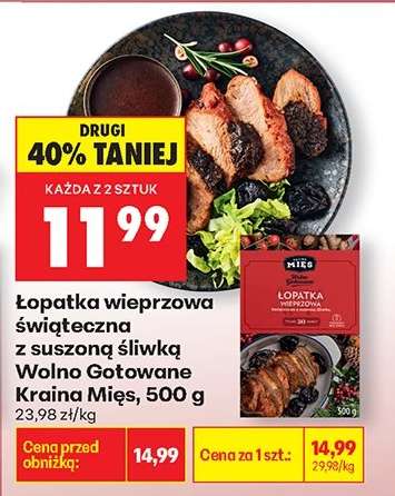 Łopatka wieprzowa świąteczna z suszoną śliwka Wolno Gotowane Kraina Mięs , 500 g