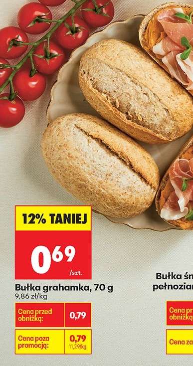 bułka grahamka
 70 g