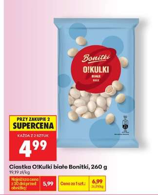 Ciastka O!Kulki białe Bonitki, 260 g