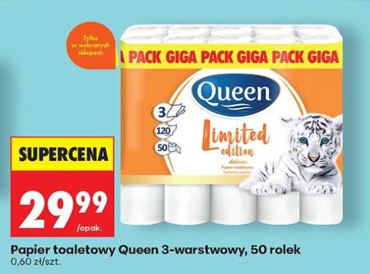 Papier toaletowy Queen, 3-warstwowy, 50 rolek