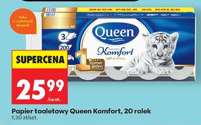 Papier toaletowy Queen Komfort, 20 rolek