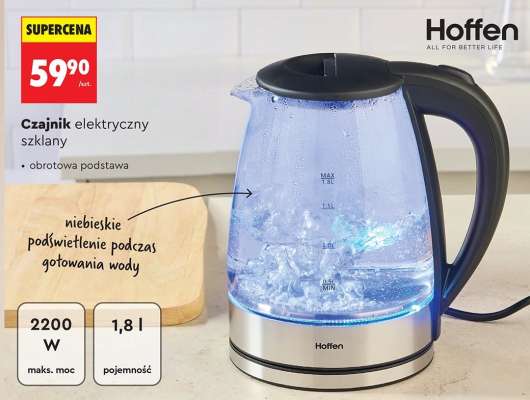 Czajnik elektryczny szklany