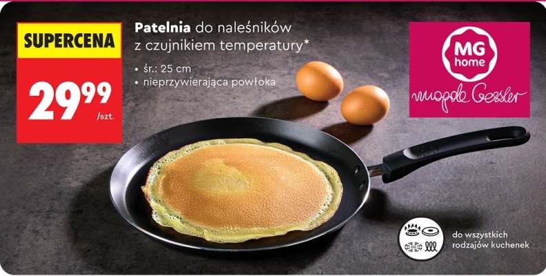 Patelnia do naleśników z czujnikiem temperatury