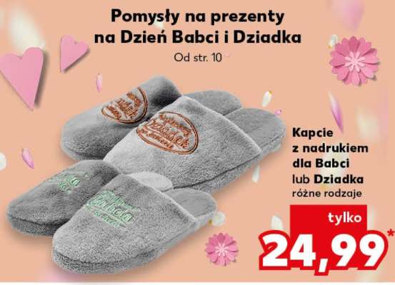 Kapcie z nadrukiem dla Babci lub Dziadka