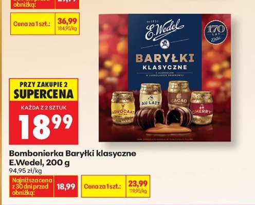 Bombonierka Baryłki klasyczne E.Wedel, 200 g