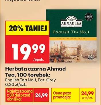 Herbata czarna Ahmad Tea, 100 torebek