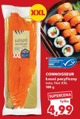 CONNOISSEUR Łosoś pacyficzny keta, filet XXL 100 g