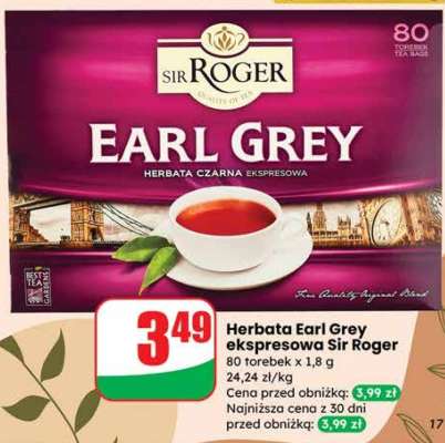 Herbata Earl Grey ekspresowa Sir Roger