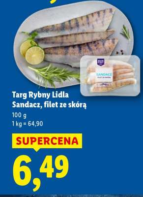 TARG RYBNY LIDLA Sandacz filet ze skórą