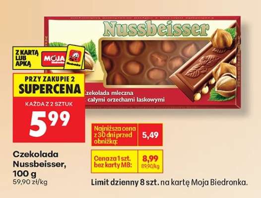 CZEKOLADA NUSSBEISSER 100 G