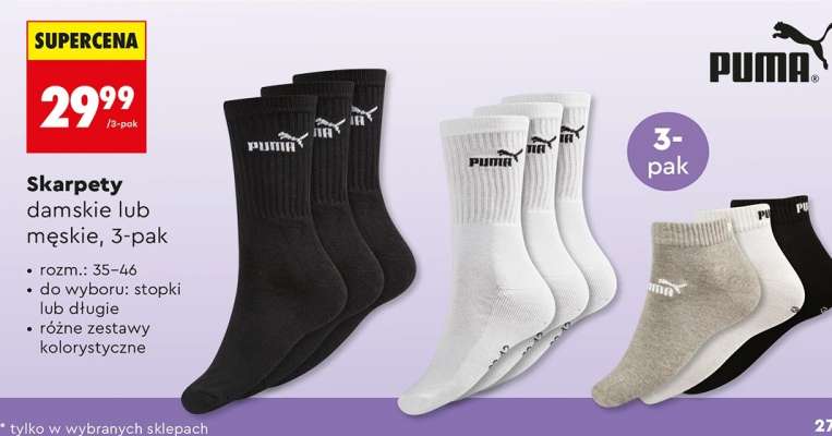 Skarpety damskie lub męskie 3 pak