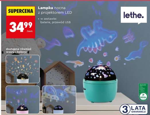 Lampka nocna z projektorem LED