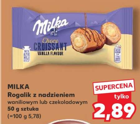 MILKA Rogalik z nadzieniem waniliowym lub czekoladowym