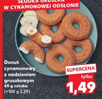 Donut cynamonowy z nadzieniem gruszkowym