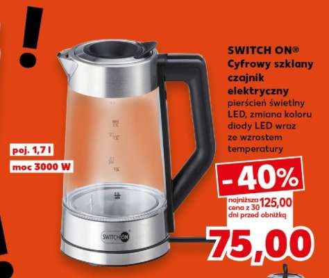 SWITCH ON® Cyfrowy szklany czajnik elektryczny