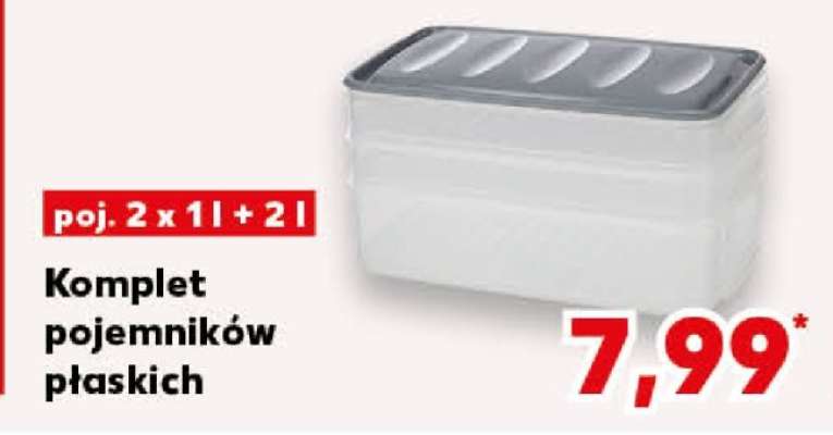 Komplet pojemników płaskich