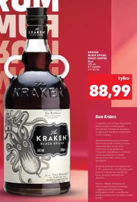 KRAKEN BLACK SPICED, ROAST COFFEE Rum