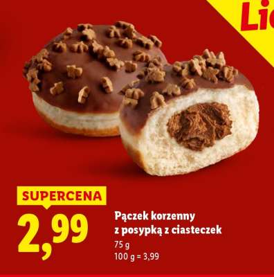 Pączek korzenny z posypką z ciasteczek