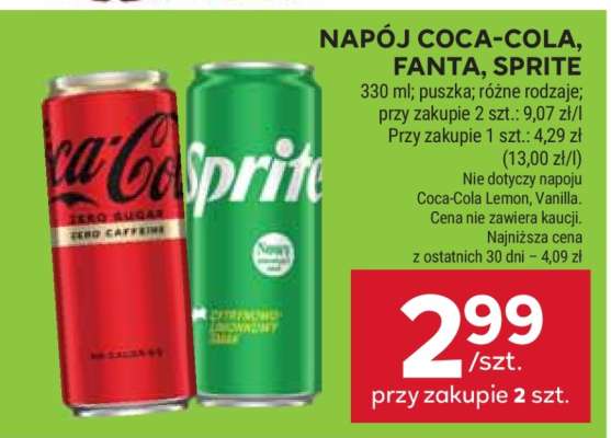 Napój Coca-Cola, Fanta, Sprite